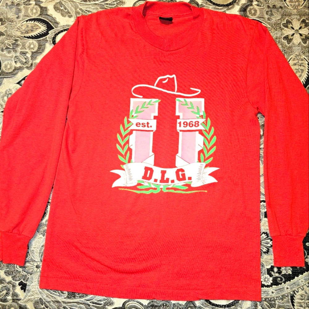 1991 David Lee Garza long sleeved Autograph print shirt